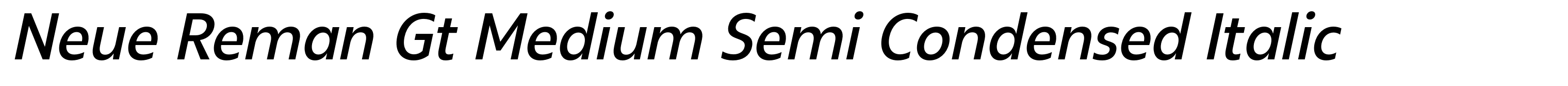 Neue Reman Gt Medium Semi Condensed Italic